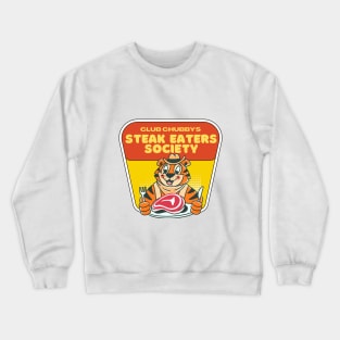 Steak Lover Retro Vintage Cartoon Crewneck Sweatshirt